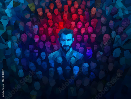 Abstract Geometric Man Stan...