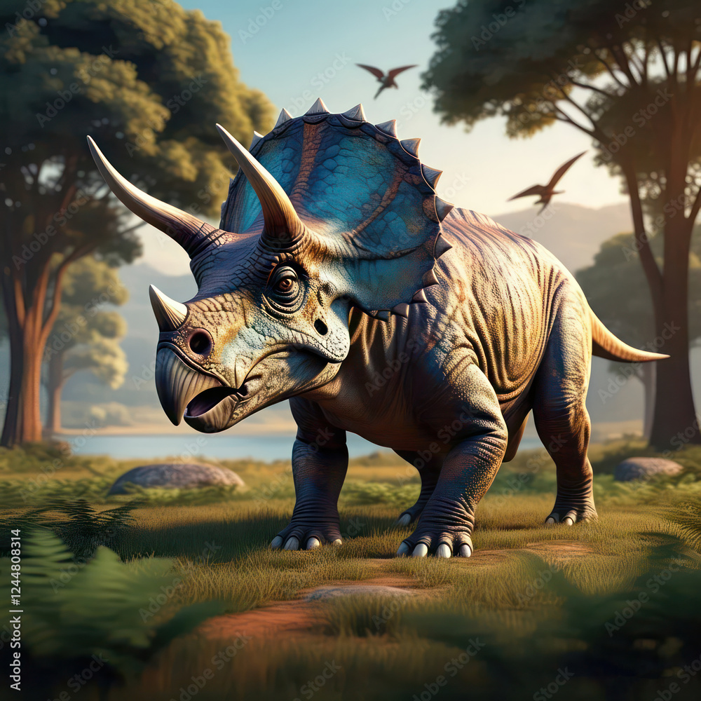 Fototapeta premium triceratops 3d rendering