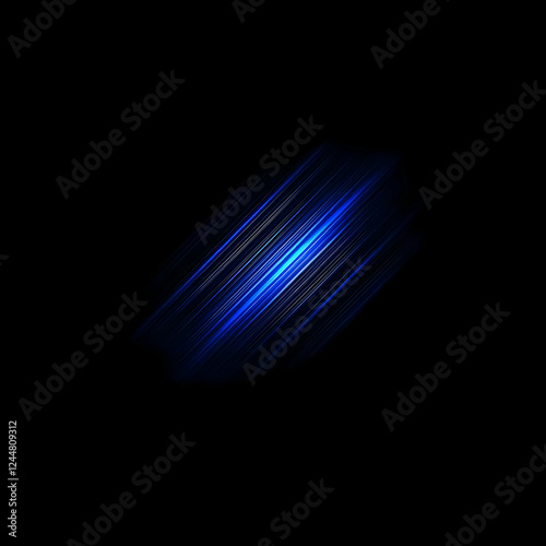 Abstract Blue Light Streaks...