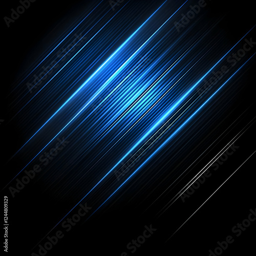 Abstract Blue Diagonal Line...