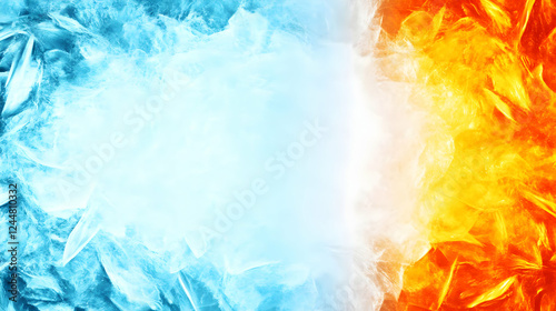 Ice and Fire Abstract Backg...