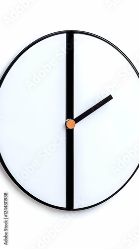 Minimalist Clock Face Shows...