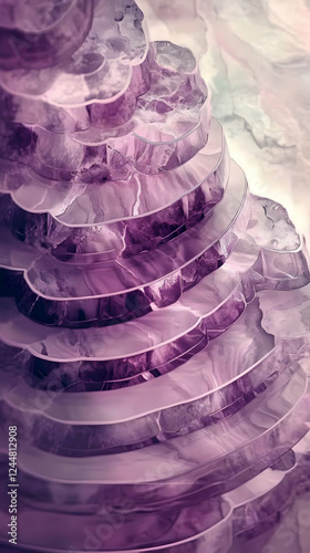 Abstract Purple Circular La...