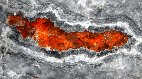 Vivid Orange Mineral Vein E...