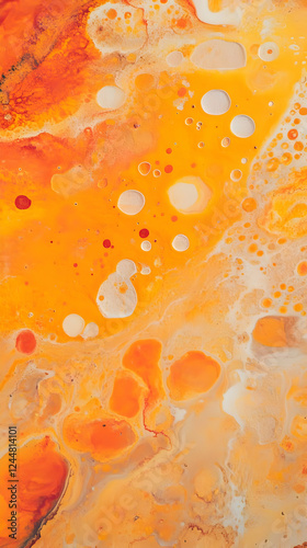 Abstract Orange and White F...