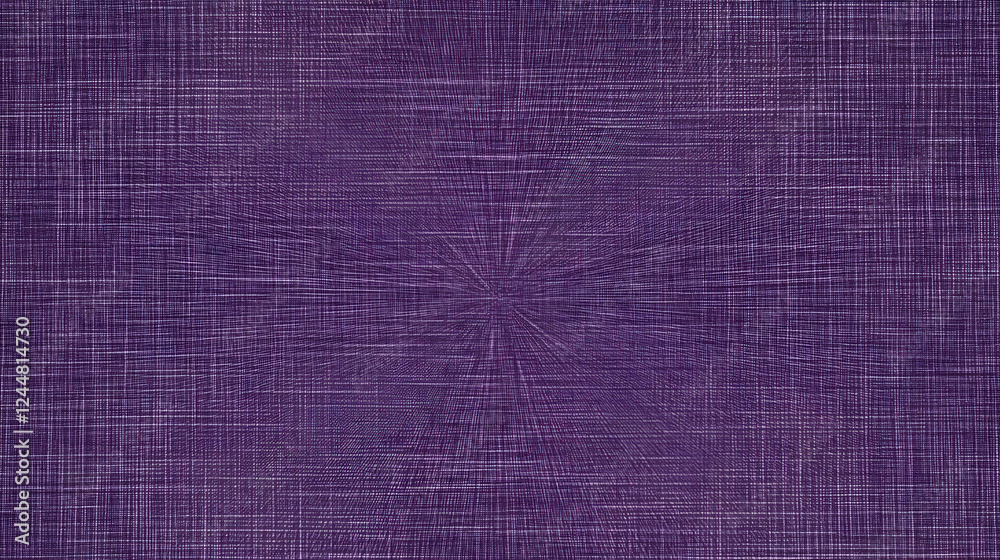 Fototapeta premium Purple Abstract Background Displays Woven Fabric Texture with Soft Focus Center and Grid Pattern