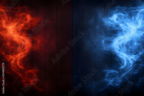 Abstract Fire and Ice Smoke...