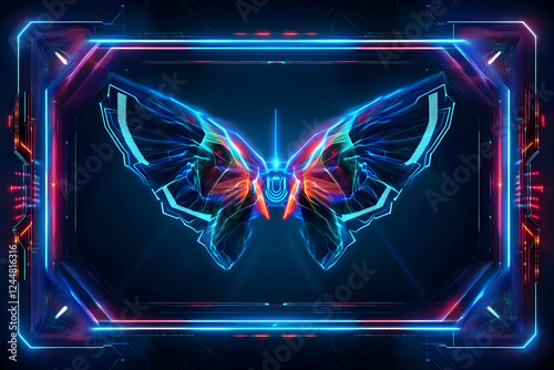 Neon Butterfly Wings Glow w...