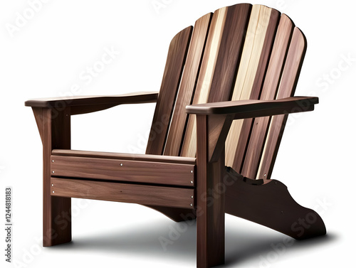 Empty Wooden Adirondack Cha...