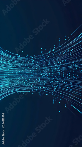 Abstract Blue Light Trails ...