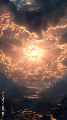 Golden Sunlight Pierces Thr...