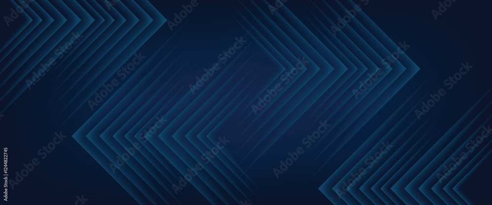 Blue abstract background with glowing arrow lines. Modern shiny blue geometric lines design. Technology futuristic concept. Horizontal banner template. Suit for cover, header, poster, banner, web Blue abstract background with glowing arrow lines. Modern shiny blue geometric lines design. Technology futuristic concept. Horizontal banner template. Suit for cover, header, poster, banner, web