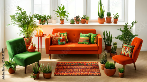 Vibrant Bohemian Living Roo...