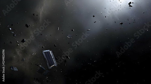 Destroyed Satellite Debris ...
