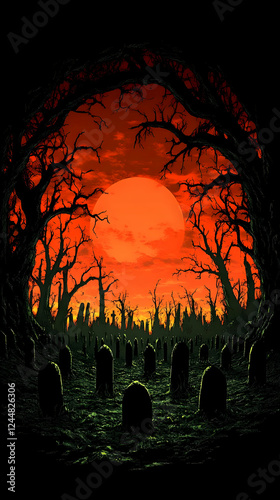 Spooky Graveyard Scene Show...