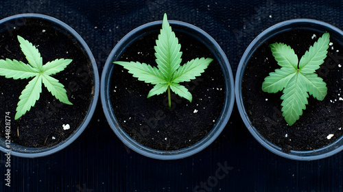 Three Young Plants Growing ...