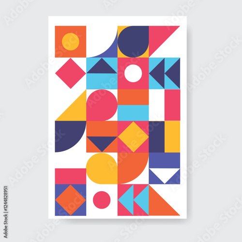 Abstract classic colorful flyer template