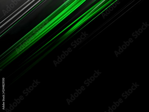 Abstract Green and Black Di...