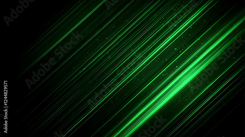 Abstract Green Diagonal Lin...