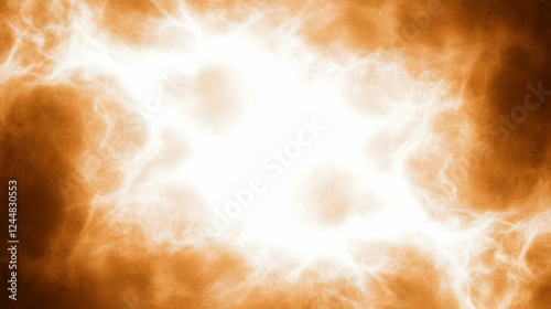 Abstract Orange Smoke Backg...