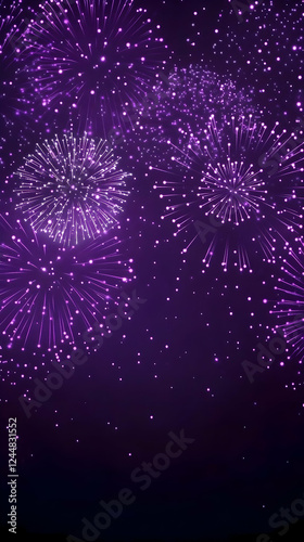 Purple Fireworks Explode in...
