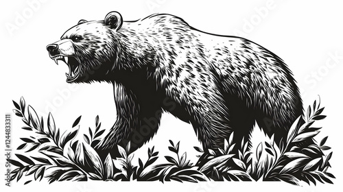 Roaring Bear Illustration E...