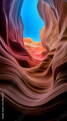 Smooth sandstone walls curv...