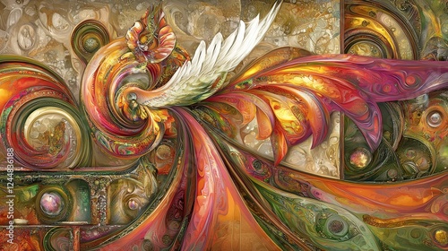 Wallpaper Mural Intricate Visuals of Genetic Coding in Vibrant Abstract Art Form Torontodigital.ca