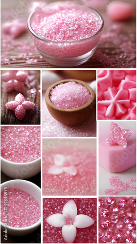 Pink Bath Salts Collage Sho...