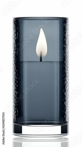 Dark Blue Glass Candle Hold...