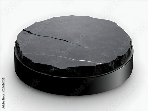 Black Stone Podium on a Bla...