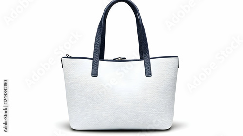 Stylish White Tote Bag with...