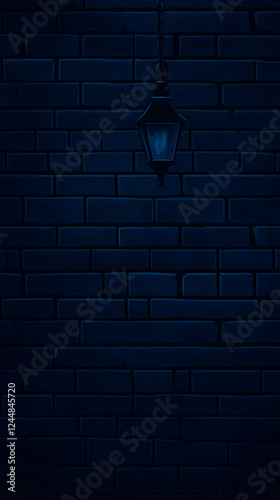 Dark Brick Wall Illuminated...