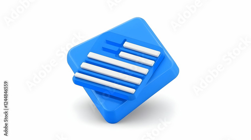 3D Illustration of Blue Dia...