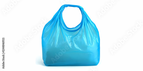 A Light Blue Plastic Shoppi...