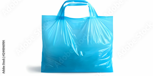 A Light Blue Plastic Shoppi...