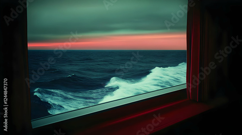 Ocean Waves Crashing Viewed...