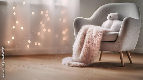 Cozy Armchair with Soft Bla...