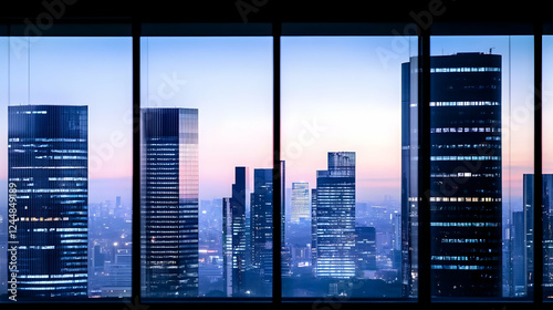 Modern Cityscape Viewed Thr...