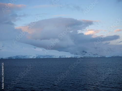 Cruising in the passage Anvers Island and Antarctic Peninsula photo