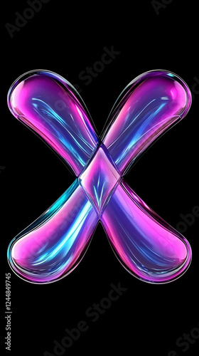 3D Glossy X Symbol in Vibra...
