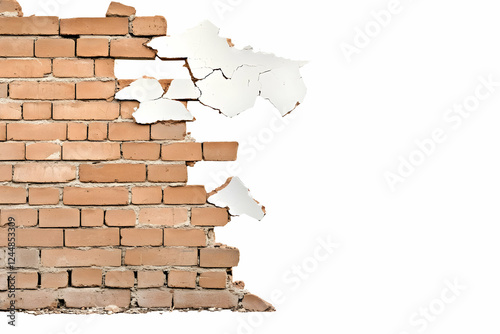 Damaged Brick Wall with Bro...