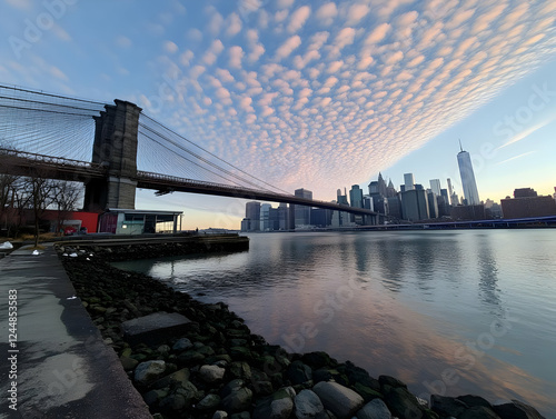 Suspension Bridge Spans Riv...