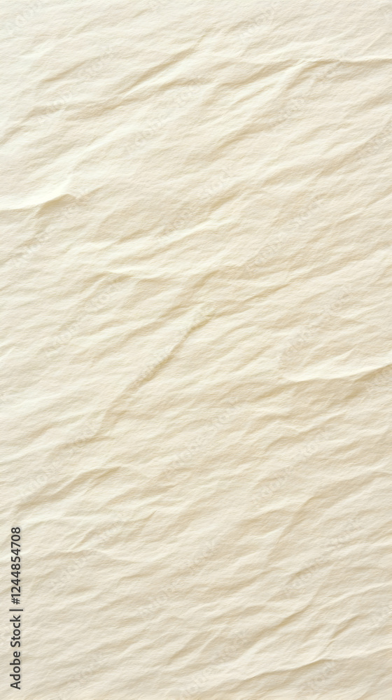 Close-up of crumpled beige fabric displays its texture and wrinkles gracefully. Close-up of crumpled beige fabric displays its texture and wrinkles gracefully.