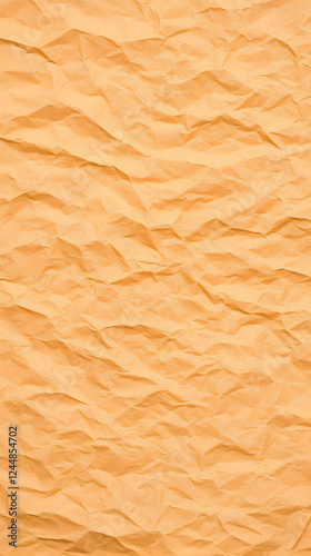 Crumpled Orange Paper Textu...