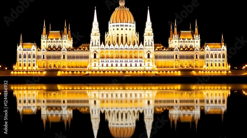 Grand Ornate Building Illum...
