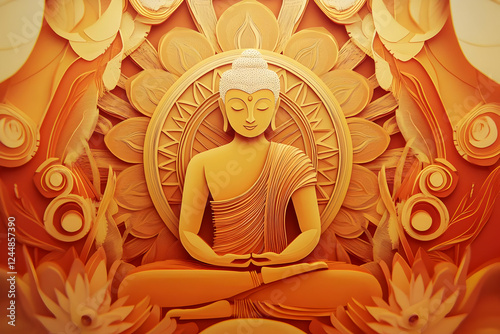 Golden Buddha Statue Medita...