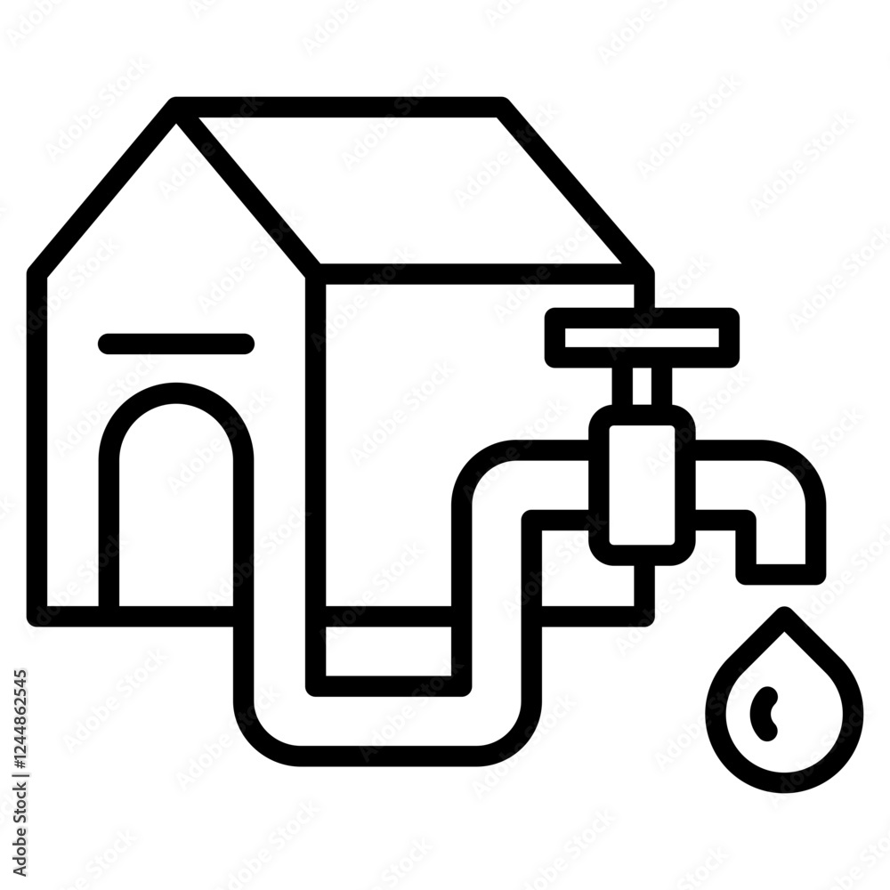 Obraz premium Water Supply Icon