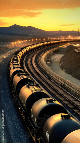 A Long Freight Train Carryi...