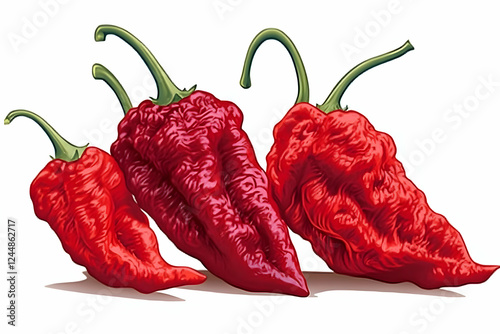 Three Wrinkled Red Chili Pe...